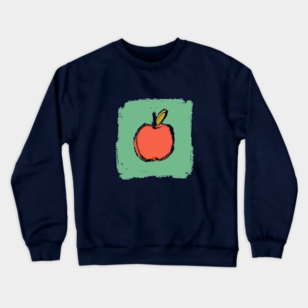 Apple for the Teacher Crewneck Sweatshirt by Shelley Johannes Art